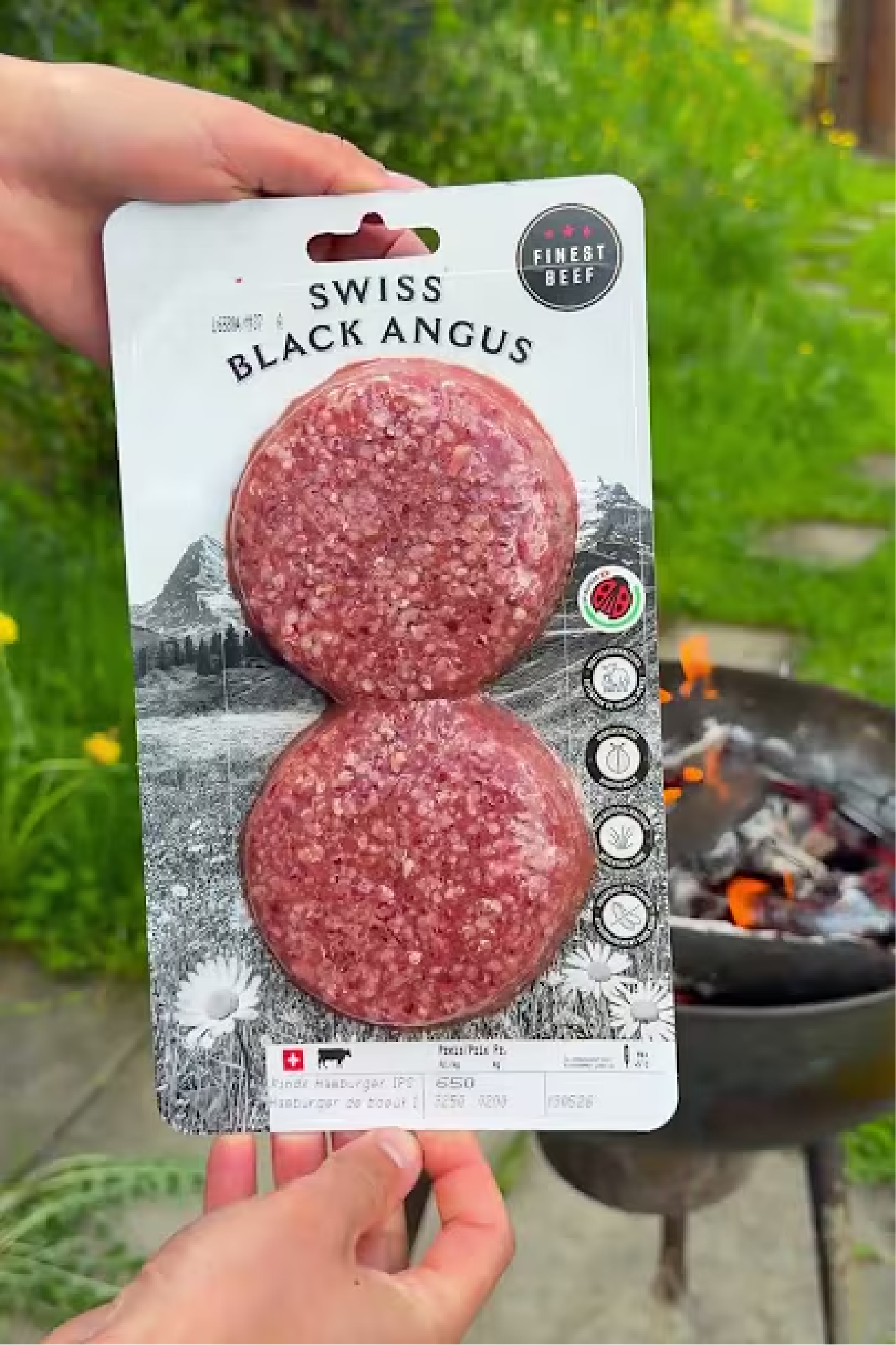 Packung mit Rinderhackfleisch